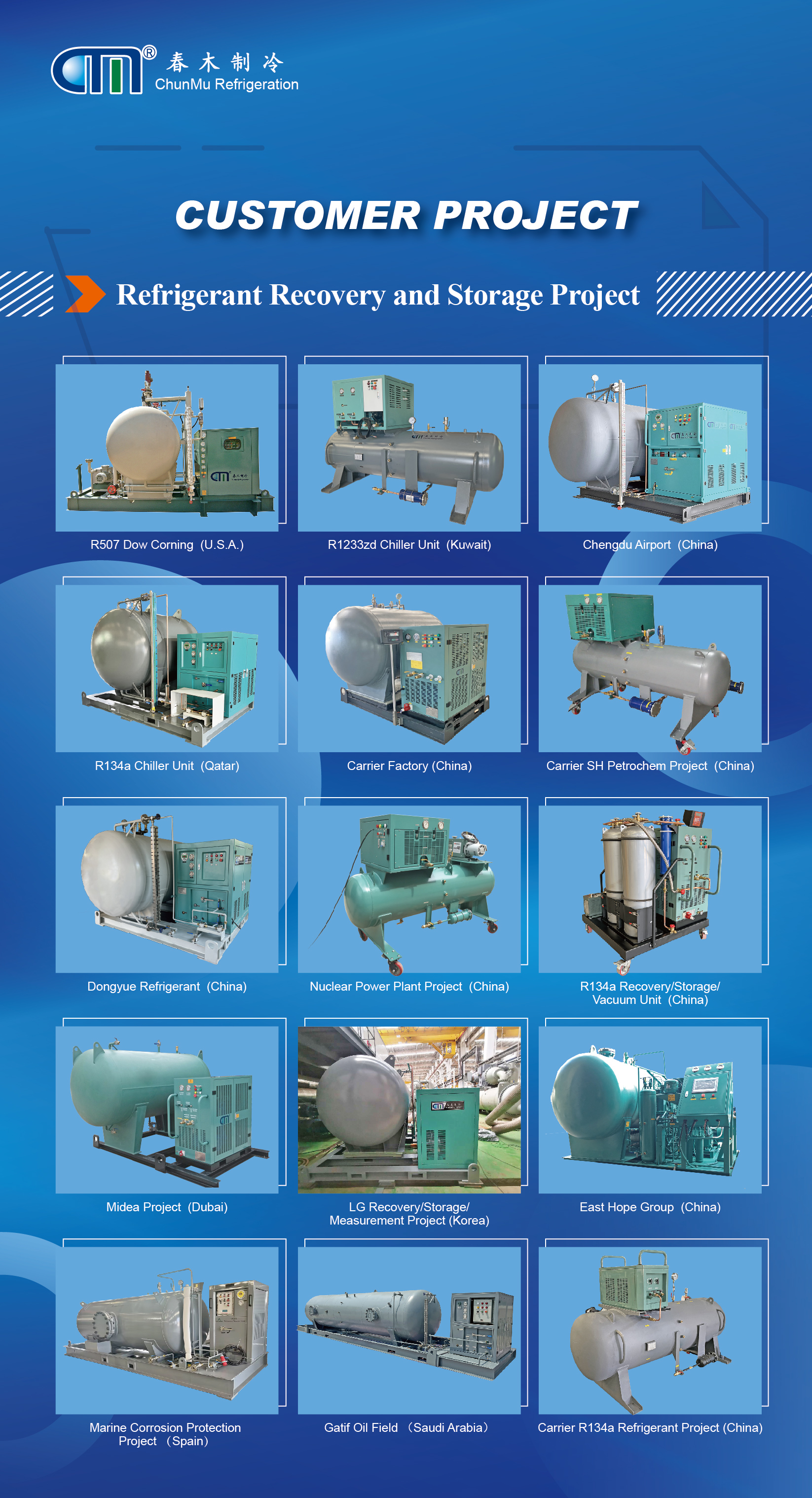 Refrigerant Recovery Storage Equipment