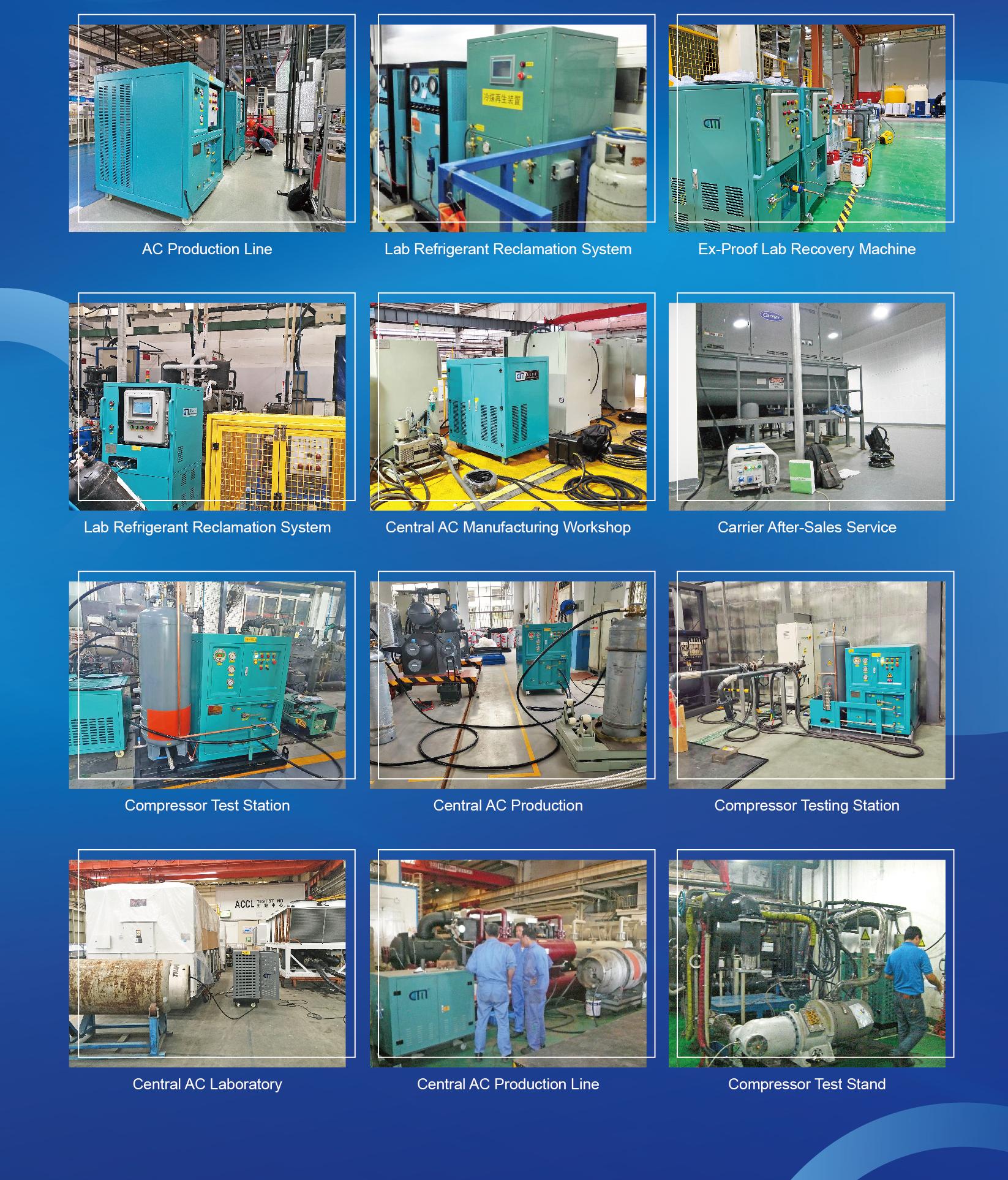 Applications of refrigerant recovery machines in the chiller industry